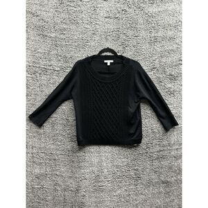 MaxMara Long Sleeve‎ Sweater Virgin Wool Cashmere Blend In Black Women's Size M